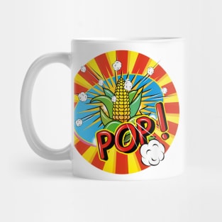 Popart corncob with popcorn Mug